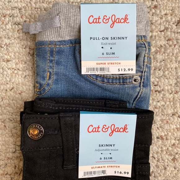 NWT Girls’ Cat & Jack Jeans/Jegging Bundle, Size 6 Slim - Picture 2 of 5